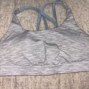 Women's Striped Sports Bra - Gray and Blue lululemon size 8
